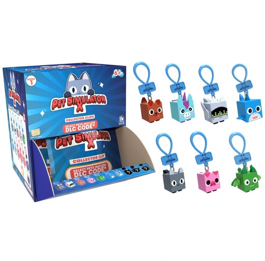 Pet Simulator X Mystery Figure Hanger Bundle of 4 Packs - with Possible DLC  Code Included.