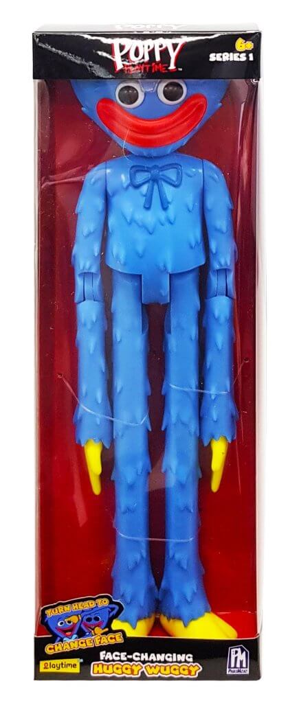 POPPY PLAYTIME - Huggy Wuggy Deluxe Face-Changing Action Figure (12  Posable Figure, Series 1) [OFFICIALLY LICENSED]