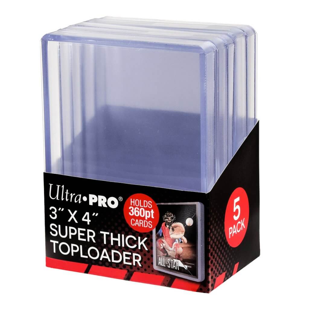 ULTRA PRO Toploader 3 x 4 Super Thick 360pt Clear 5ct